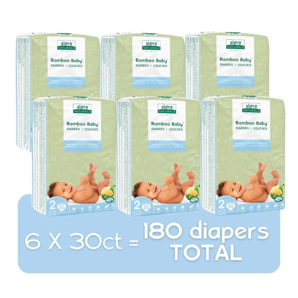 Bamboo Baby Diapers - Size 2