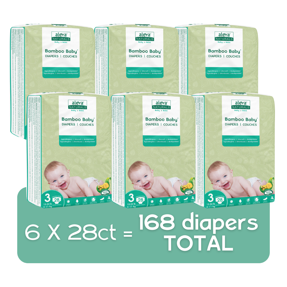 Bamboo Baby Diapers - Size 3
