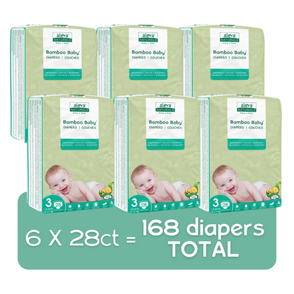Bamboo Baby Diapers - Size 3