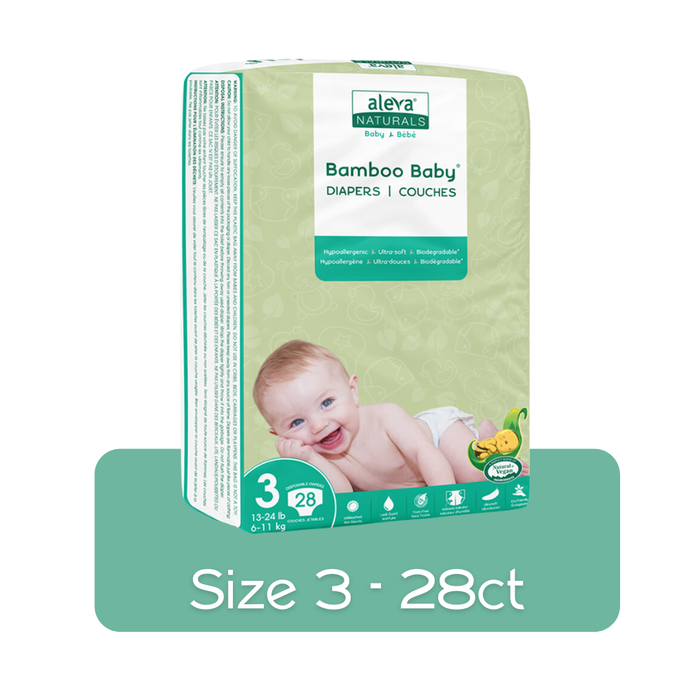 Bamboo Baby Diapers - Size 3