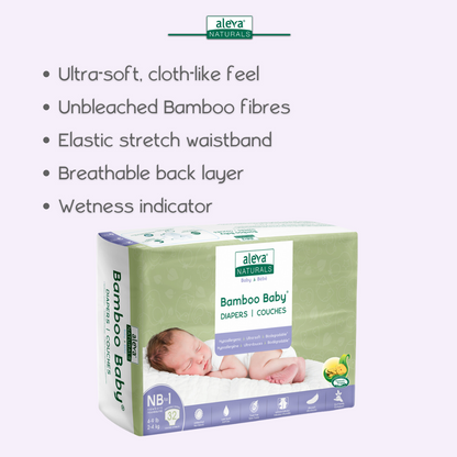Bamboo Baby Diapers - Size NB-1