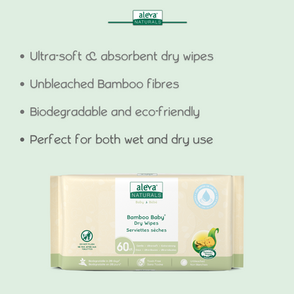 Bamboo Baby Dry Wipes